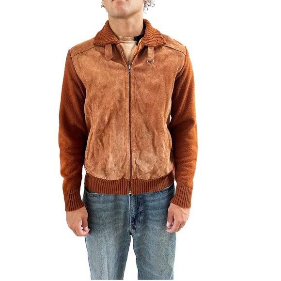 Vintage 1960’s Suede Sweater Jacket Authentic Gimbels - Picture 7 of 8